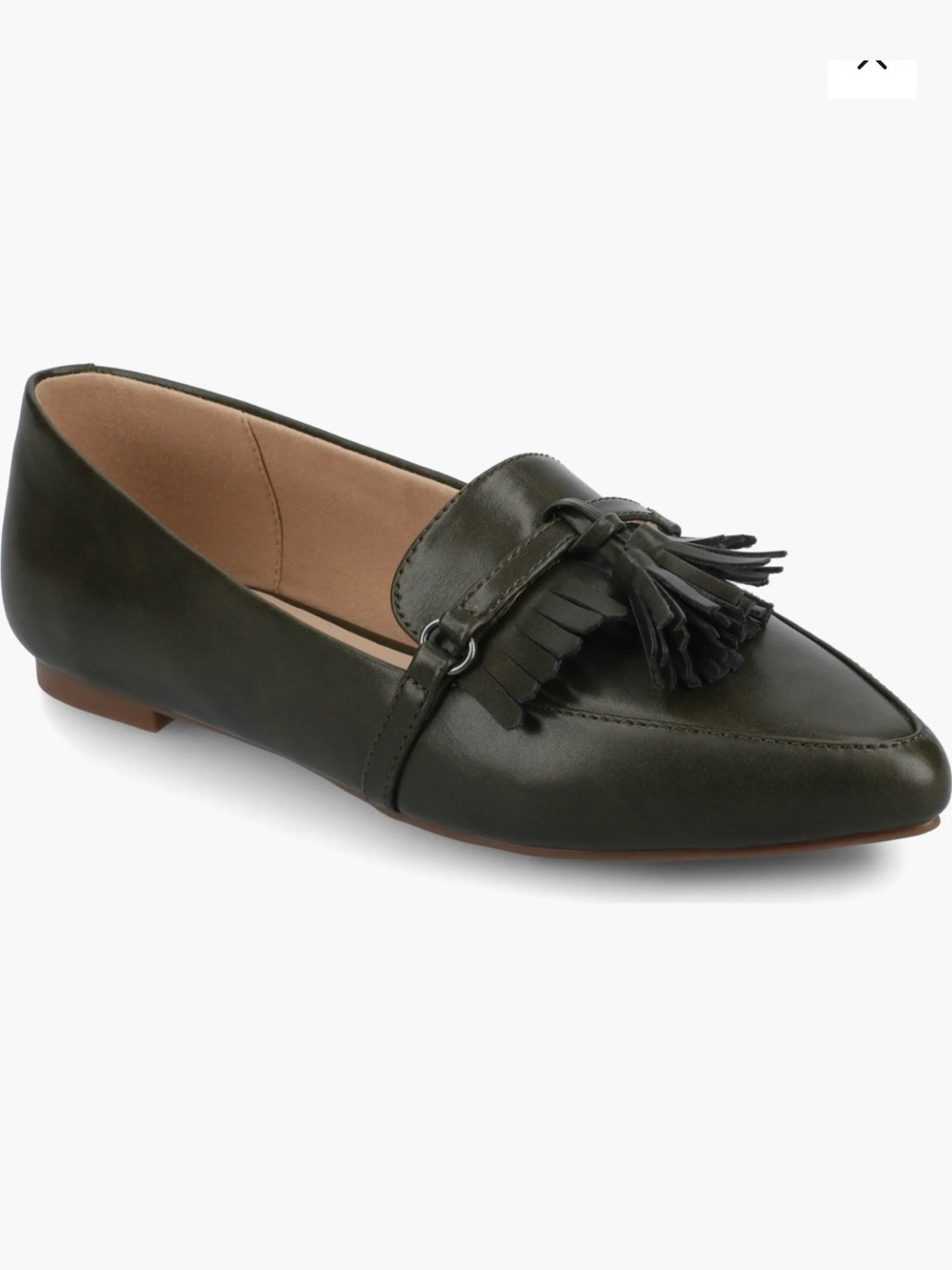 Journey Collection Women’s Jannah Tassel Pointed Toe Flats Black Size 10 New